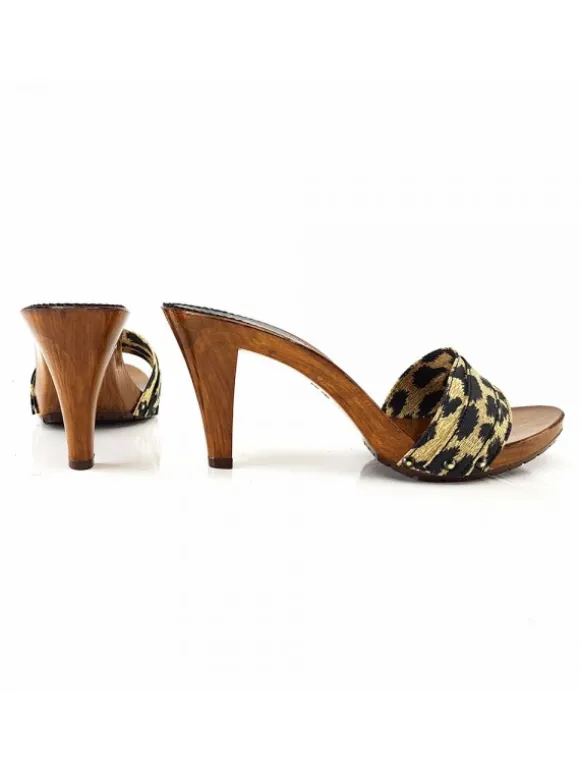 ANIMAL HEEL CLOGS WOMAN