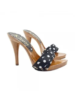 BLACK CLOG WITH POLKA DOT