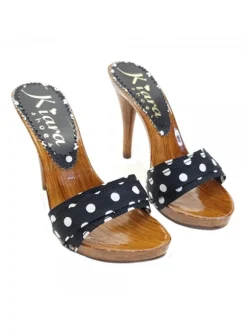 BLACK CLOG WITH POLKA DOT