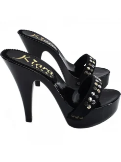 BLACK CLOGS HEEL 13 CM