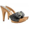 BLACK CLOGS LASERED BAND AND BUCKLE