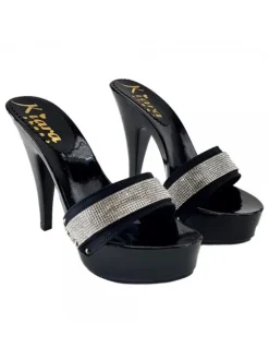 BLACK CLOGS WITH PASTE
