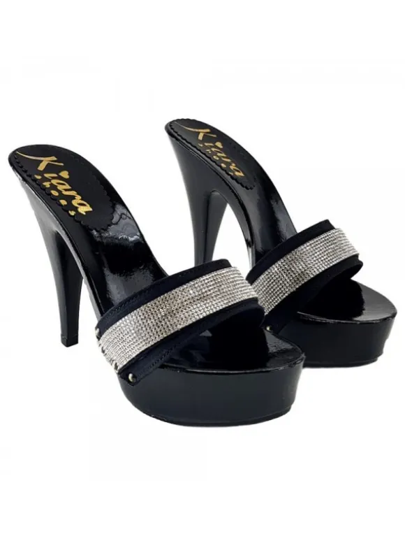 BLACK CLOGS WITH PASTE