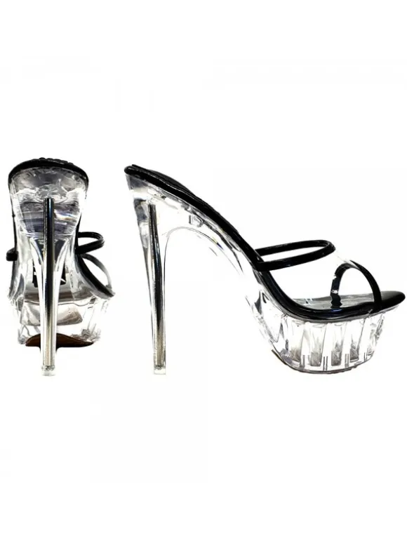 BLACK CRYSTAL SANDAL