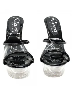 BLACK CRYSTAL SANDAL