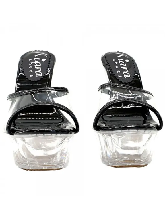 BLACK CRYSTAL SANDAL