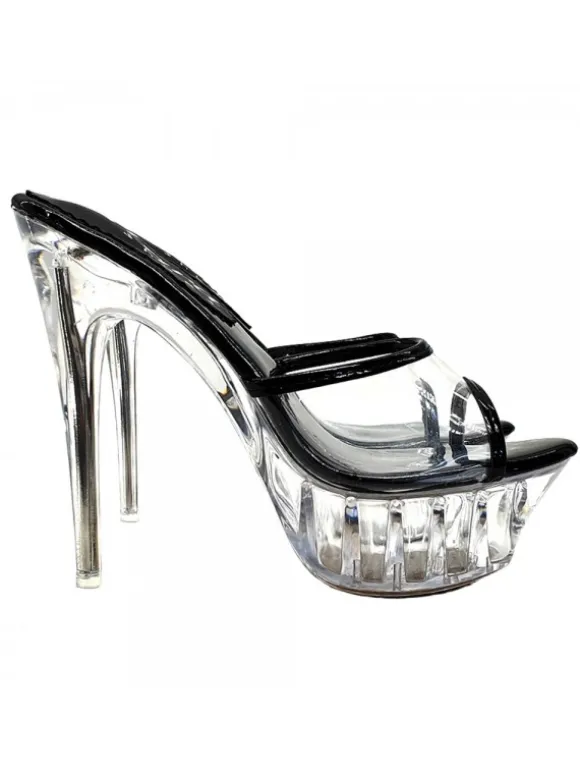 BLACK CRYSTAL SANDAL
