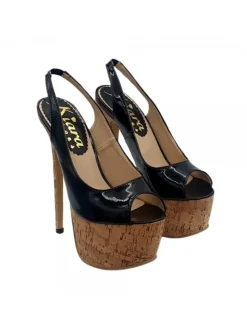 BLACK HIGH STILETTO IN CORK SEXY SIZE UP TO 44