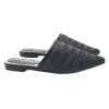 BLACK MULES IN RAFFIA