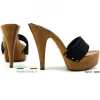 BLACK WOMAN CLOGS HEEL13 CM
