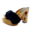 BLACKS CLOGS FUR SYNTHETIC