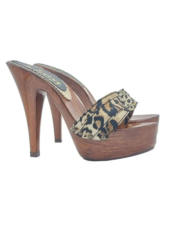 CLOG LEOPARD STILETTO HEEL 13