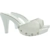 CLOG WITH WHITE LEATHER BAND WITH GLITTER