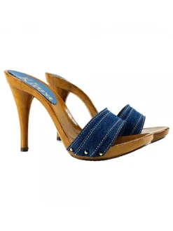 CLOGS DENIM HEEL 12