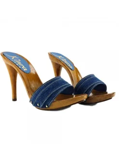 CLOGS DENIM HEEL 12