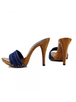 CLOGS DENIM HEEL 12