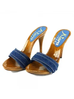 CLOGS DENIM HEEL 12