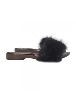 CLOGS  ECO FUR BLACK