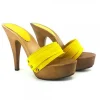 CLOGS FOR WOMAN YELLOW  HEEL 13