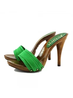 CLOGS GREEN HEEL 12