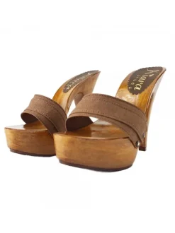 CLOGS HEEL 13 BROWN