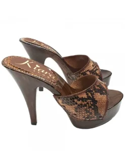 CLOGS IN PYTHON LEATHER