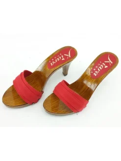 CLOGS RED HEEL 9 CM