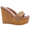 CLOGS WEDGE BROWN HEEL 13