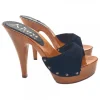 CLOGS WITH BLACK UPPER IN SUEDE