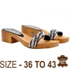 CLOGS WITH "ZEBRA EFFECT" STRASS BAND