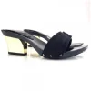 Comfortable Black Clogs With Gold Heel - K28501