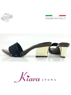 Comfortable Clogs with Gold Heel