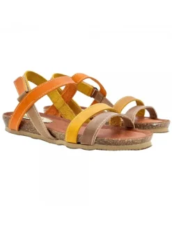 COMFORTABLE TWO-TONE SANDALS WITH STRAP