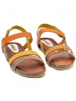 COMFORTABLE TWO-TONE SANDALS WITH STRAP