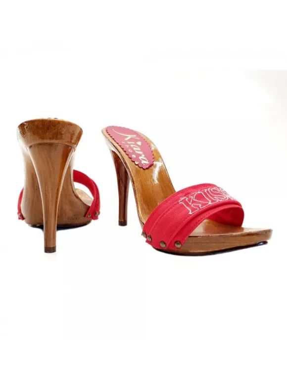 CUSTOMIZED RED CLOGS