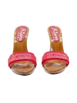CUSTOMIZED RED CLOGS
