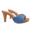 DENIM CLOGS WITH HEEL 9