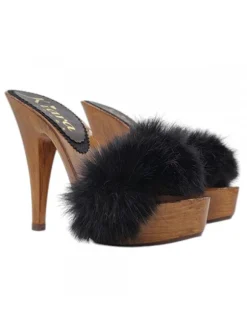 Faux Fur Clogs