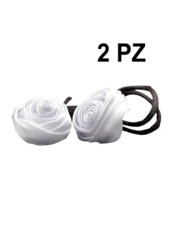 FLOWER WRAP CHIGNON WHITE HAIR 2PZ