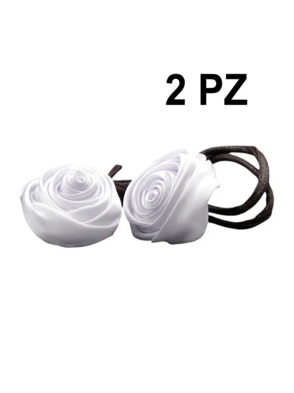FLOWER WRAP CHIGNON WHITE HAIR 2PZ