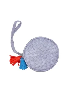 GLICINE PURSE WITH HANDLE AND FRINGES