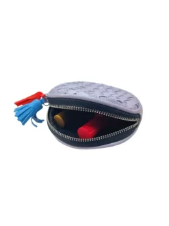 GLICINE PURSE WITH HANDLE AND FRINGES