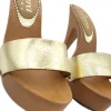 GOLDEN CLOGS IN LEATHER