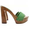 GREEN CLOGS COMFY HEEL