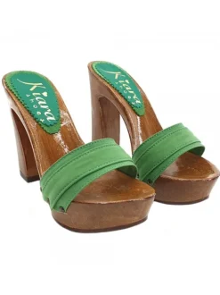 GREEN CLOGS COMFY HEEL