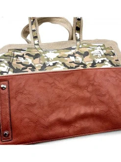 GREEN MIMETIC FABRIC SEA BAG