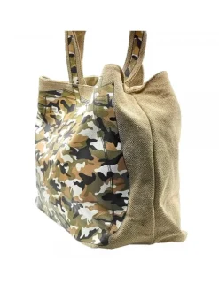 GREEN MIMETIC FABRIC SEA BAG