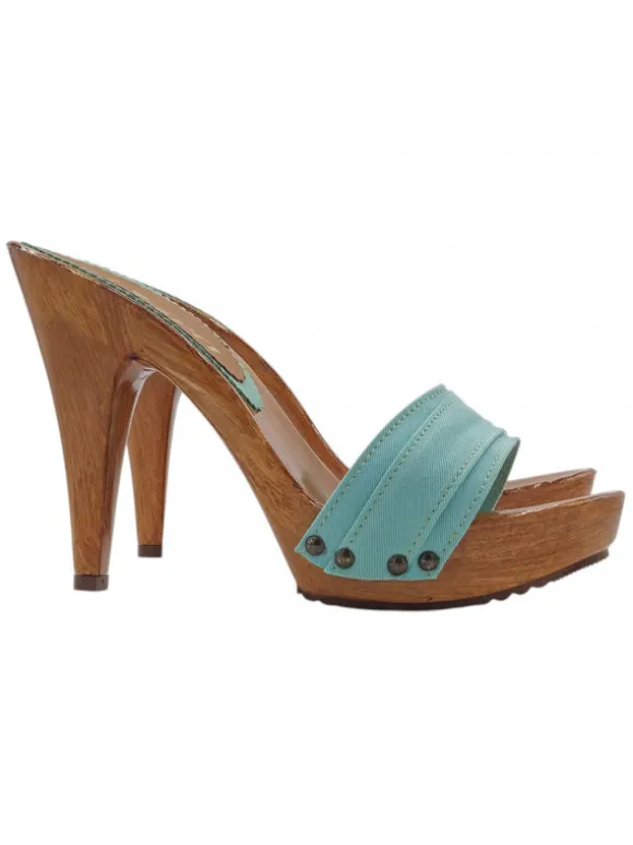 HEEL CLOG WOMAN GREEN HEMERALD HEEL 11