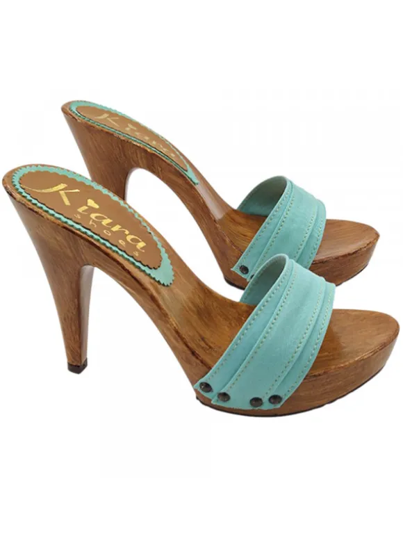HEEL CLOG WOMAN GREEN HEMERALD HEEL 11