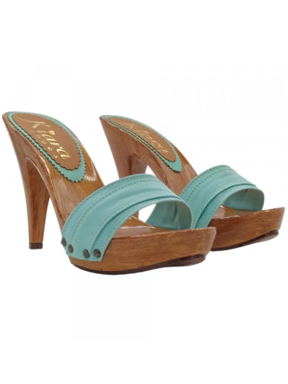 HEEL CLOG WOMAN GREEN HEMERALD HEEL 11